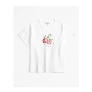 Abercrombie & Fitch Body Skimming Pomegranate Graphic Tee